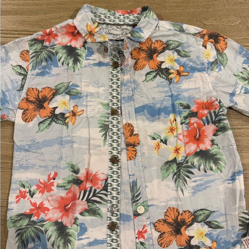 Sovereign Code Little Boys Hawaiian Print Shirt - Multicolor